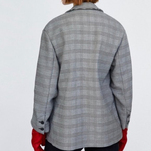 ZARA TRF Outerwear Plaid Blazer -Size S/M - Picture 2 of 5